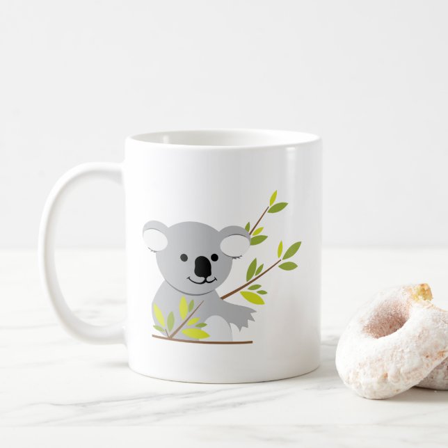 Caneca De Café Urso Koala (Com Donut)