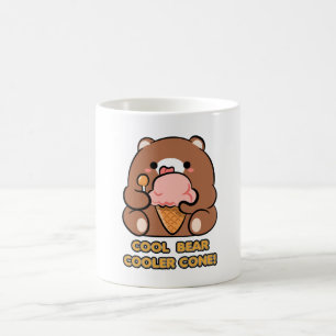 Caneca De Café Urso legal, cone mais fresco