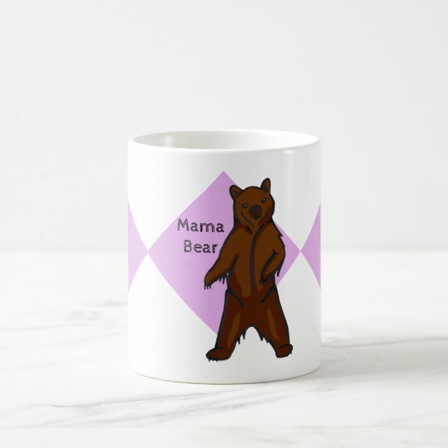 Caneca De Café Urso-Mama Púrpura De Floresta (Centro)