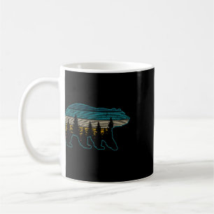 Caneca De Café Urso Natureza Grizzly Marrom Urso Preto Caminhada
