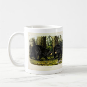 Caneca De Café Urso Negro Americano (Ursus Americanus) por Audubo