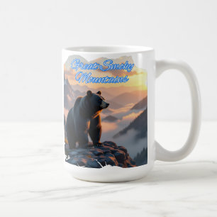 Caneca De Café Urso Negro Montado de Enfumaçado Excelente Russo
