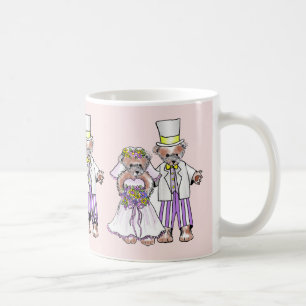 Caneca De Café Urso Noivo e massinha de casamento