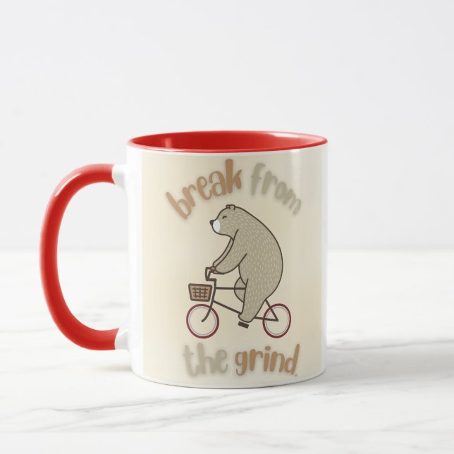 Caneca de Café Urso numa Bicicleta (Esquerda)