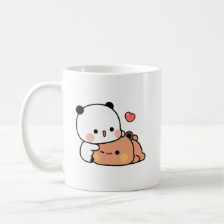 Caneca De Café Urso-panda, abraços-bubu e-dudu amam