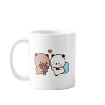 Urso-panda, abraços-bubu e-dudu amam
