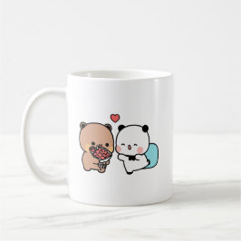 Caneca De Café Urso-panda, abraços-bubu e-dudu amam