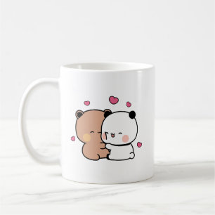 Caneca De Café Urso-panda, abraços-bubu e-dudu amam