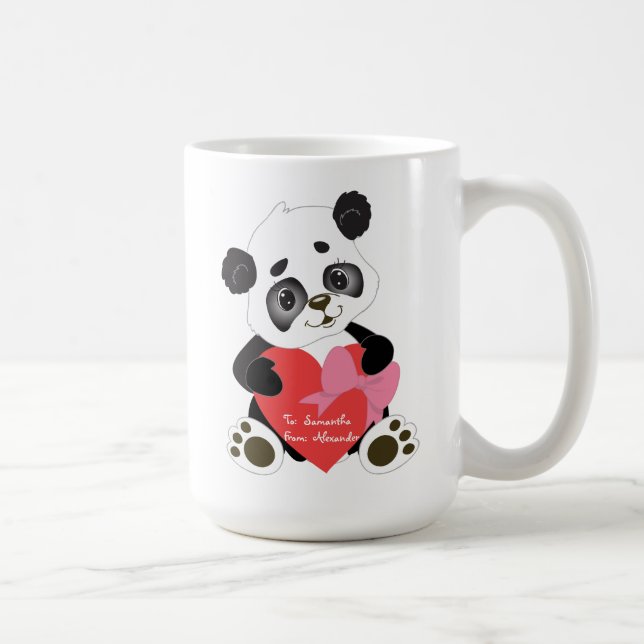 Caneca De Café Urso Panda Bonito (Direita)
