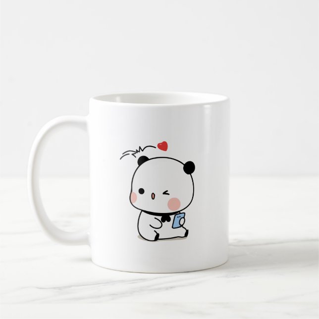 Caneca De Café Urso-panda, bubu e dudu (Esquerda)