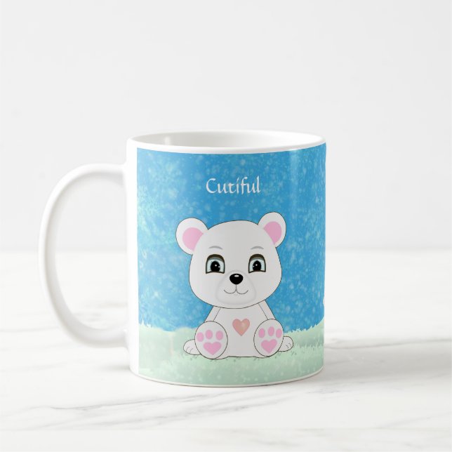 Caneca De Café Urso Polar Bonito e Snowman Coffee Mug (Esquerda)