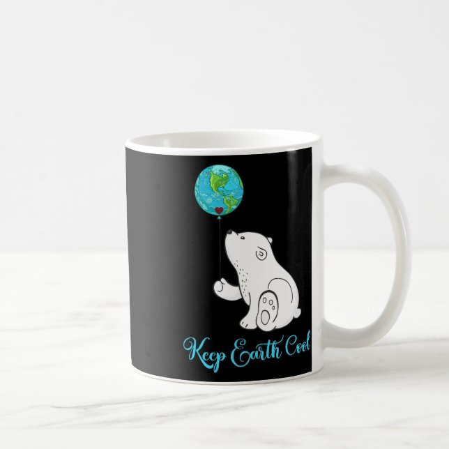 Caneca De Café Urso Polar Camisa Dia da Terra Presente Dia a Dia (Direita)