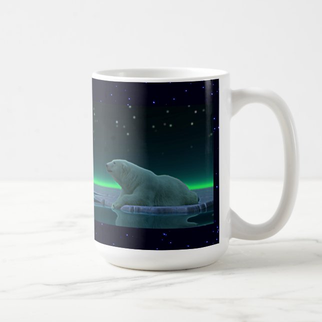 Caneca De Café Urso Polar De Borda De Gelo (Direita)