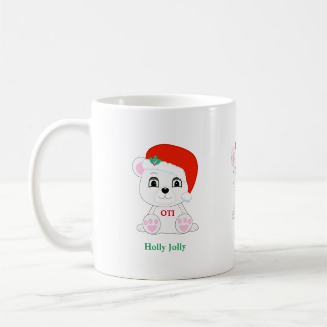 Caneca De Café Urso Polar de Natal (Esquerda)