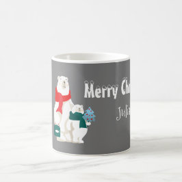 Caneca De Café Urso Polar De Neve Mágica Whimsical