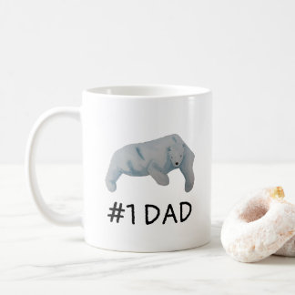 Caneca De Café Urso Polar do Dia de os pais Número Um