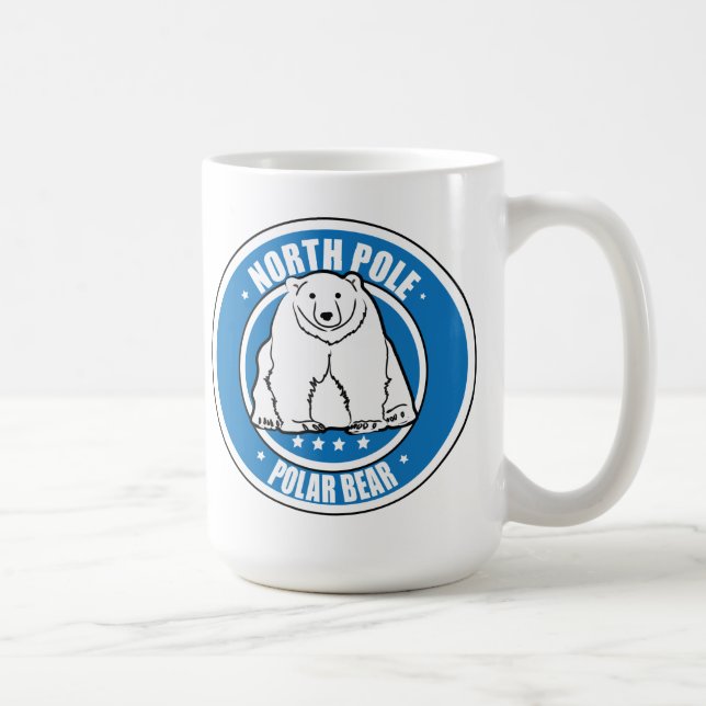 Caneca De Café Urso polar do Polo Norte (Direita)