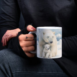Caneca De Café Urso Polar e Legenda Árctica Cub