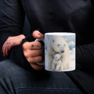 Caneca De Café Urso Polar e Legenda Árctica Cub