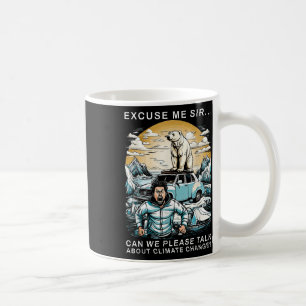 Caneca De Café Urso Polar Mudanças Climáticas Engraçado Proteção 