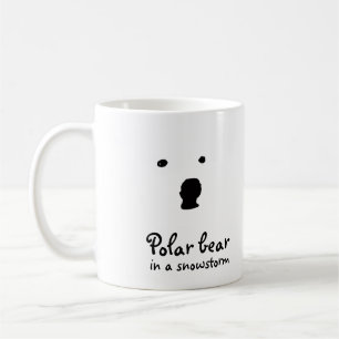 Caneca De Café Urso Polar numa nevasca