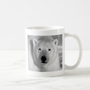 Caneca De Café Urso Polar Preto e Branco