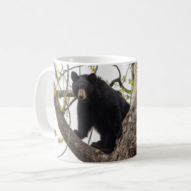 Caneca De Café Urso preto de escalada (Frente Esquerda)