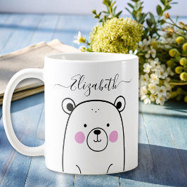 Caneca De Café Urso preto e branco, moderno e bonito