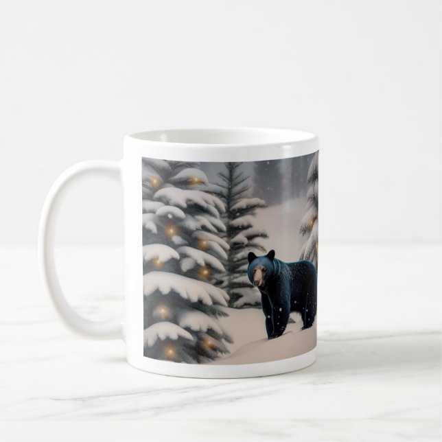 Caneca De Café Urso Preto Mágico (Esquerda)
