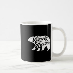 Caneca De Café Urso quase acordado. Piadas de Natal Urso Camisas 