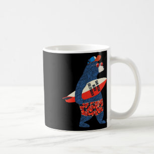 Caneca De Café Urso Surfando na Praia de San Diego Califórnia Ver