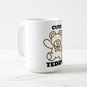 Caneca De Café Urso Teddy Fofo de Verão