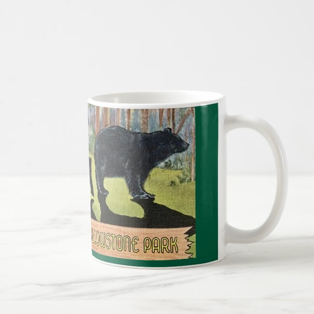 Caneca De Café Ursos do Parque Yellowstone Vintage  (Direita)
