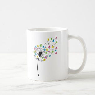 Caneca De Café Ursos fofos voadores fluxo de dente-de-leão