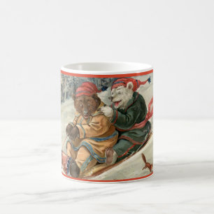 Caneca De Café Ursos no Trenó