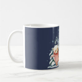 Caneca De Café Ursos Polares De Cor Da Água Cúbica