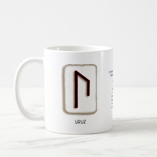 Caneca De Café Uruz RuneStone Mug (Esquerda)