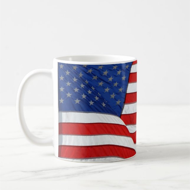 Caneca De Café US AMERICAN US FLAG Patriotic Mug Series (Esquerda)