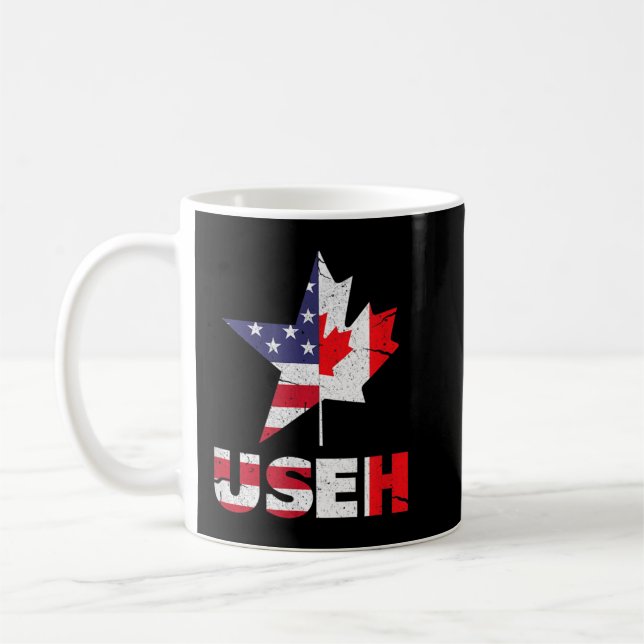 Caneca De Café US EH Funny Canada Flag Americano (Esquerda)