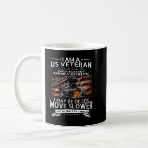 Caneca De Café US Flag Old Veteran Day Colocar Uniforme De Volta 