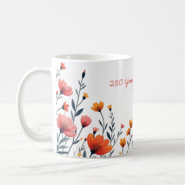 Caneca De Café USA 250 Years Floral Mug 