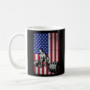 Caneca De Café USA American Flag, levantamento de pesos
