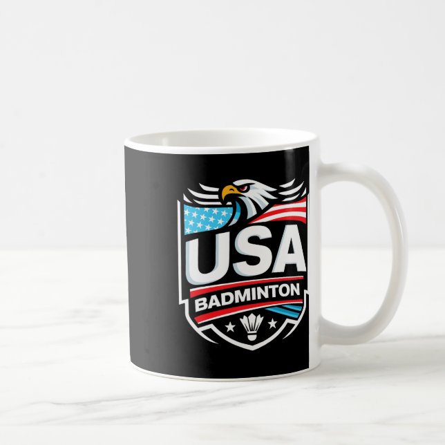 Caneca De Café Usa Badminton (Direita)