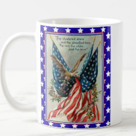 Caneca De Café USA Eagle Fourth of July Patriotic Flag