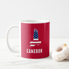 Caneca De Café USA Flag American Eagle America 4th Of Julho Name