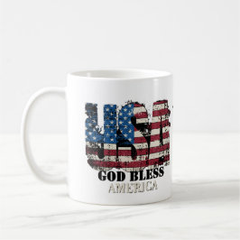 Caneca De Café USA God Bless America