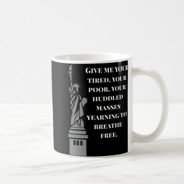 Caneca De Café Usa New Colossus Statue Of Liberty Anti-racism  (Direita)