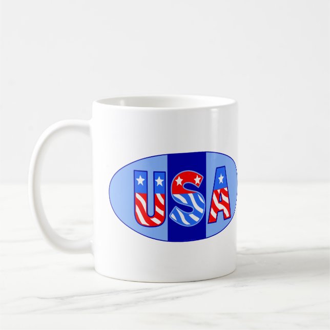 Caneca De Café USA Oval (Esquerda)