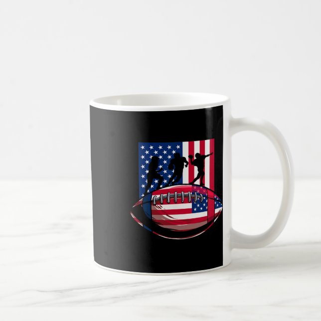Caneca De Café Usa Patriota Ou Futebol Americano 4 De Julho Ameri (Direita)