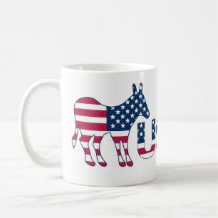 Caneca De Café USA Politicamente Republicano Elefante Democrata D